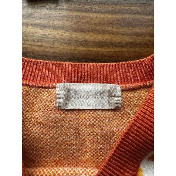 Altard State Orange Floral Sweater Vest Size Large - Picture 4 of 7